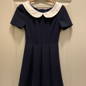 Peter Pan Collar Knee Length Dress